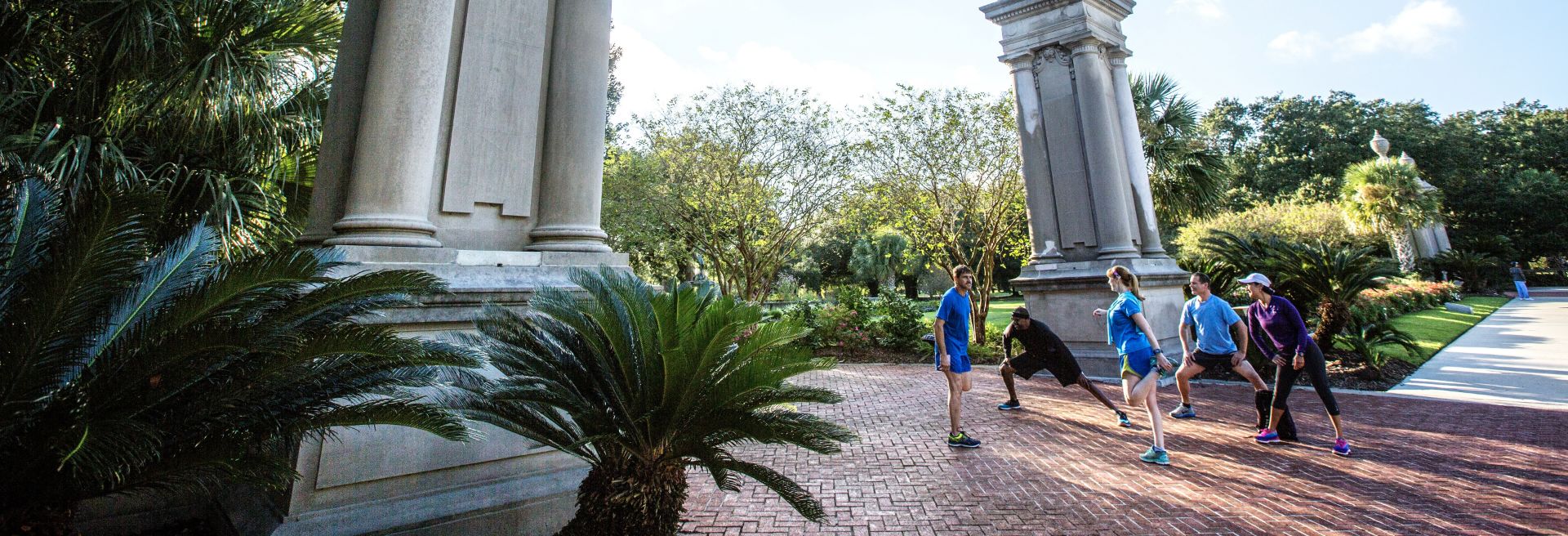 people exercising at the park
