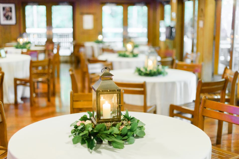 Event decor at the Cajun Ballroom at Audubon Zoo in New Orleans