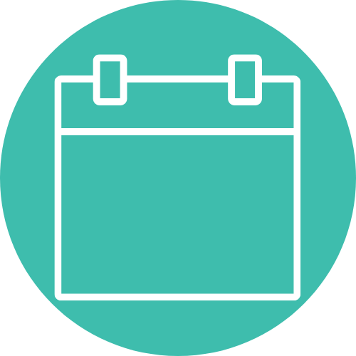 Teal calendar icon