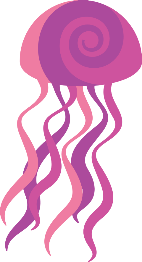 Pink jellyfish graphic